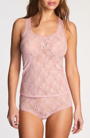 b.tempt'd by Wacoal Effortlessly Sheer Lace Tank in Blush Pink at Nordstrom, Size X-Large