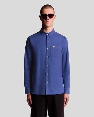 Lyle & Scott Overhemd van Flanel met Knopen - Blauw
