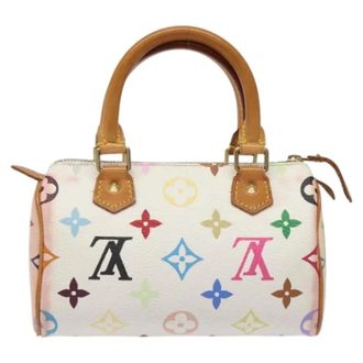 Louis Vuitton Pre-owned Mini Bags, female, White, Size: ONE SIZE Pre-owned Canvas Mini Bag