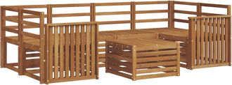 vidaXL Conjunto De Sof&aacute;s De Exterior 7 Uds. Natural Vidaxl