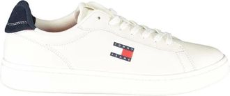 Tommy Hilfiger Schoenen, Heren, Wit, 45 EU, Witte Leren Heren Sneaker