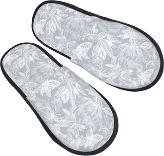 Generic Women Men House Slippers Abstract Flower Ladies House Slippers Casual Anti-Skid Home Shoes, For Hotel, Travel, Indoor Outdoor, M