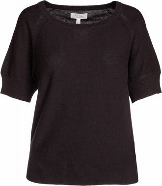Part Two Womens Short Sleeve Pullover Sweater In Black