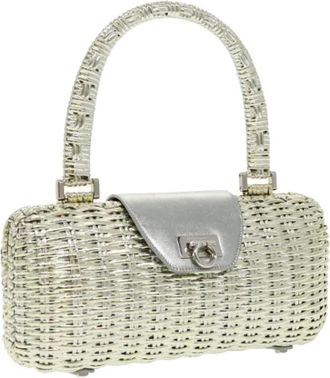 Ferragamo Pre-owned Metal handbags - Dames - Vintage Handtas - Grijs - ONE Size - Vintage