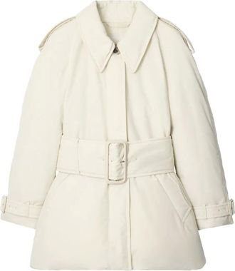 Burberry Berryhill belted padded coat - White