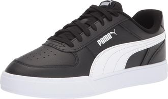 Puma Mens Caven Sneaker, Black White White, 12