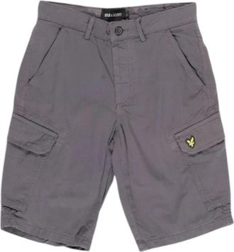 Lyle & Scott Grijze Katoenen Bermuda Shorts - Heren - Korte Broeken - Grijs - W36 - Katoen - Korte Broeken