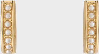 Charles & Keith Maeve Pearl-Embellished Hoop Earrings