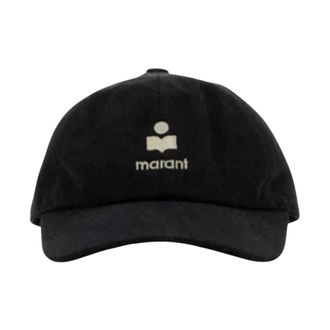 Isabel Marant Embroidered Cotton Cap Faded Black - unisex - Isabel Marant - Hats & Caps - Black - ONE SIZE - Accessories