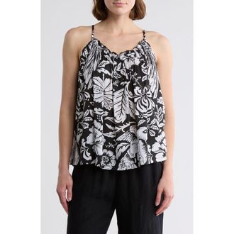 Elan Floral Flowy Cover-Up Camisole in Black Maldives at Nordstrom Rack, Size Medium