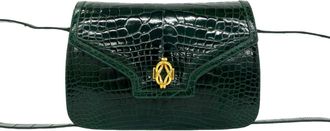 Gucci Green Leather Shoulder Bag Tote Bag (Pre-Owned)