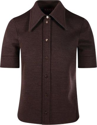 Gucci Short-sleeve Pont-collar Shirt