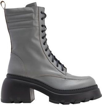8 by YOOX LEATHER CHUNKY COMBAT ANKLE BOOTS