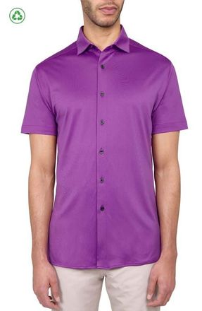 Con.Struct Solid Performance Button-Down Shirt in Purple at Nordstrom, Size Xxx-Large