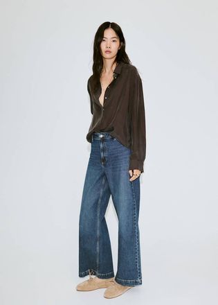 Mango Jeans Catherin culotte vita alta blu scuro - Donna - 36 - MANGO