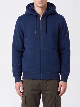 Moose Knuckles Felpa in misto cotone con cappuccio, zip e tasca a marsupio