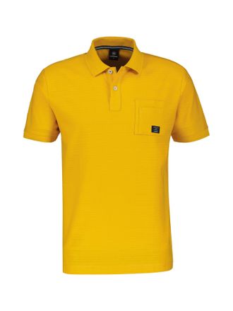 Lerros Poloshirt LERROS LERROS Herren Poloshirt mit aufgesetzter Brusttasche, Herren, Gr. S, gelb (mango), 100% Baumwolle, ohne Ausschnitt, Shirts Poloshirt