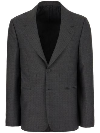 Fendi★素敵！Navy Wool Puff Sleeve Jacket Blazer Jacket Wool Blue | Fendi