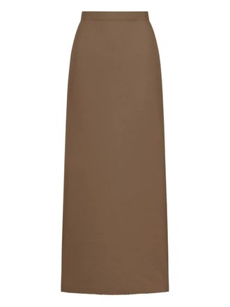 Max Mara Kasjmier midi-rok - Bruin