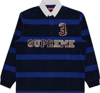 SUPREME Stripe Rugby FW25 Navy FW25KN10-NAVY