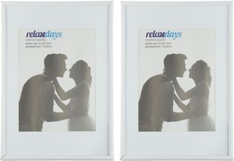 Relaxdays Relaxdays - Set 10 Marcos Fotos, Formato A4, Fotograf&iacute;as, L&aacute;minas, Gr&aacute;ficos, Para Pared O Superficies, Placa Vidrio, Blancos