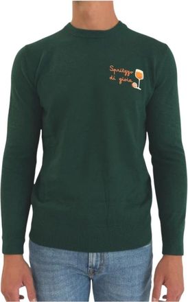 Saint Barth Ronde hals Knit - Heren - Ronde hals truien - Groen - L - Wol - Truien & Vesten