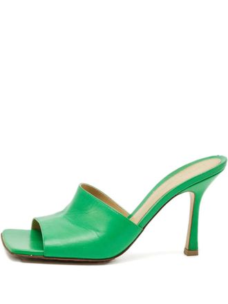 Bottega Veneta square-toe sandals - Green