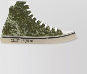 Saint Laurent streamlined high-top sneakers with round toe