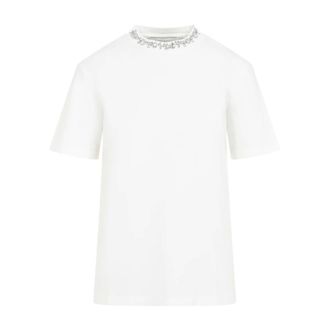 Golden Goose T-Shirts, male, White, Size: XS W Embroidery T-Shirt