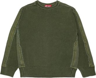 Diesel Kids Sweatshirts, male, Green, 10 Y, Green Sweatshirt Stylish Casual Wear