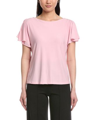 Anne Klein Cascade Flutter Sleeve Top