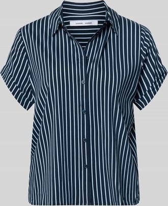 Sams&oslash;e & Sams&oslash;e Regular Fit Hemdbluse aus Viskose-Mix Modell Majan in Marine, Gr&ouml;&szlig;e XL