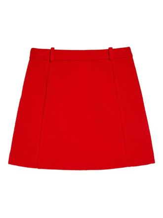 Jil Sander wool mini skirt - Red