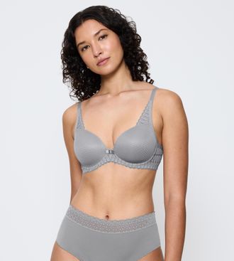 Triumph B&uuml;gel-BH TRIUMPH Aura Spotlight T, Damen, Gr. 70, Cup A, grau (grau shadow), Microtouch, Obermaterial: 59% Polyethylen, 35% Polyamid, 6% Elasthan, BHs