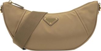 Prada Cerniera schoudertas - Dames - Schoudertassen - Beige - ONE Size - Tassen