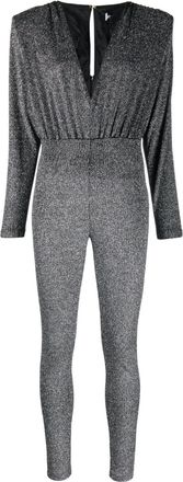 Frenken metallic-effect all-in-one - women - Polyester/Polyester/Elastane/Elastomultiester - 36 - Black