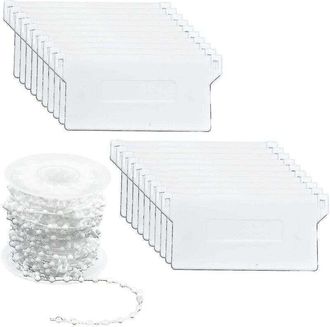 OEM Kit Di Riparazione Per Tende Verticali, 20 Lamelle Inferiori Appesantite Da 89 Mm (3,5) X 10 M, Colore Bianco -crezuo