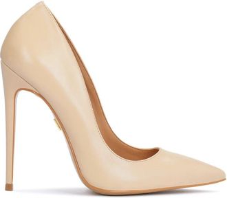 Kazar Tijdloze stilettos van beige leer - Dames - Pumps - Beige - 37 EU - Leer - Schoenen