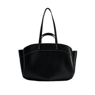 Generic Compatible For Women Tote Bag Underarm Pouch Large Capacity Leather Shoulder Retro Crossbody Casual(Black B)