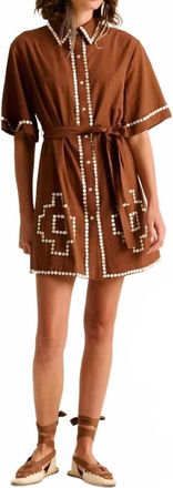 Carolina K Amaia Mini Dress In Brown