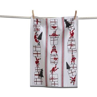 Tag Oh What Fun Santa Dishtowel Red Cotton Kitchen Towel at Nordstrom