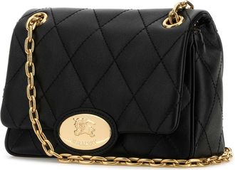 Burberry Womens Strand Shoulder Bag Black Calf
