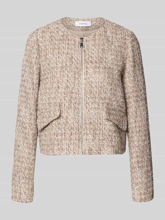 Comma Blazer mit Rei&szlig;verschluss in Offwhite, Gr&ouml;&szlig;e 40