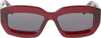 Off-white OERI138CHARLOTTE2807 Square Full Rim Sunglasses - Burgundy