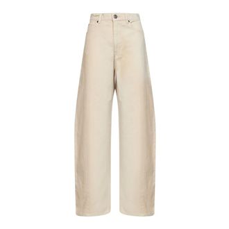 Max Mara Dames, Jeans, Beige, Maat: 2XS Katoen