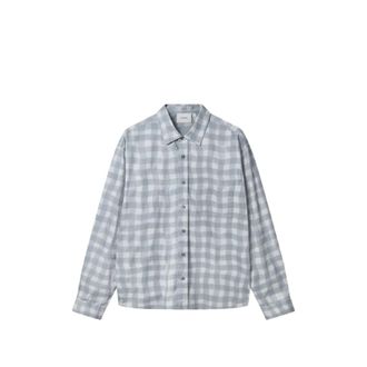 Axel Arigato Distort Gingham Shirt - male - Axel Arigato - Casual Shirts - Blue - M - Shirts