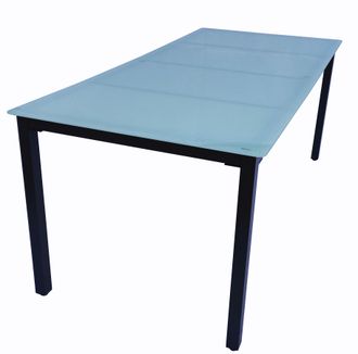 ebuy24 Mesa De Jard&iacute;n De Cristal Alu Balc&oacute;n Mesa 189x90 73x189x90 - Vcm