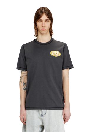 Diesel T-shirt with contrasting stitching - T-Shirts - Man - Grey