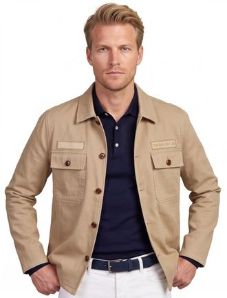 Mos Mosh Bruin overshirt Mos Mosh met knoop