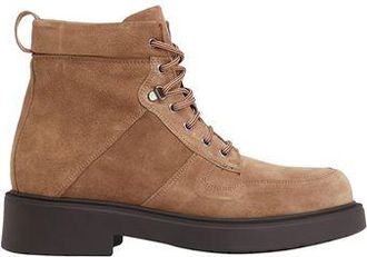 8 by YOOX SPLIT LEATHER LACE-UP ANKLE BOOTS